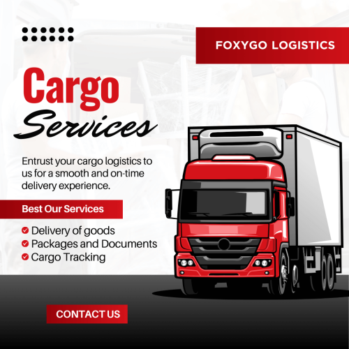 Red Modern Cargo Logistics Services Instagram Post